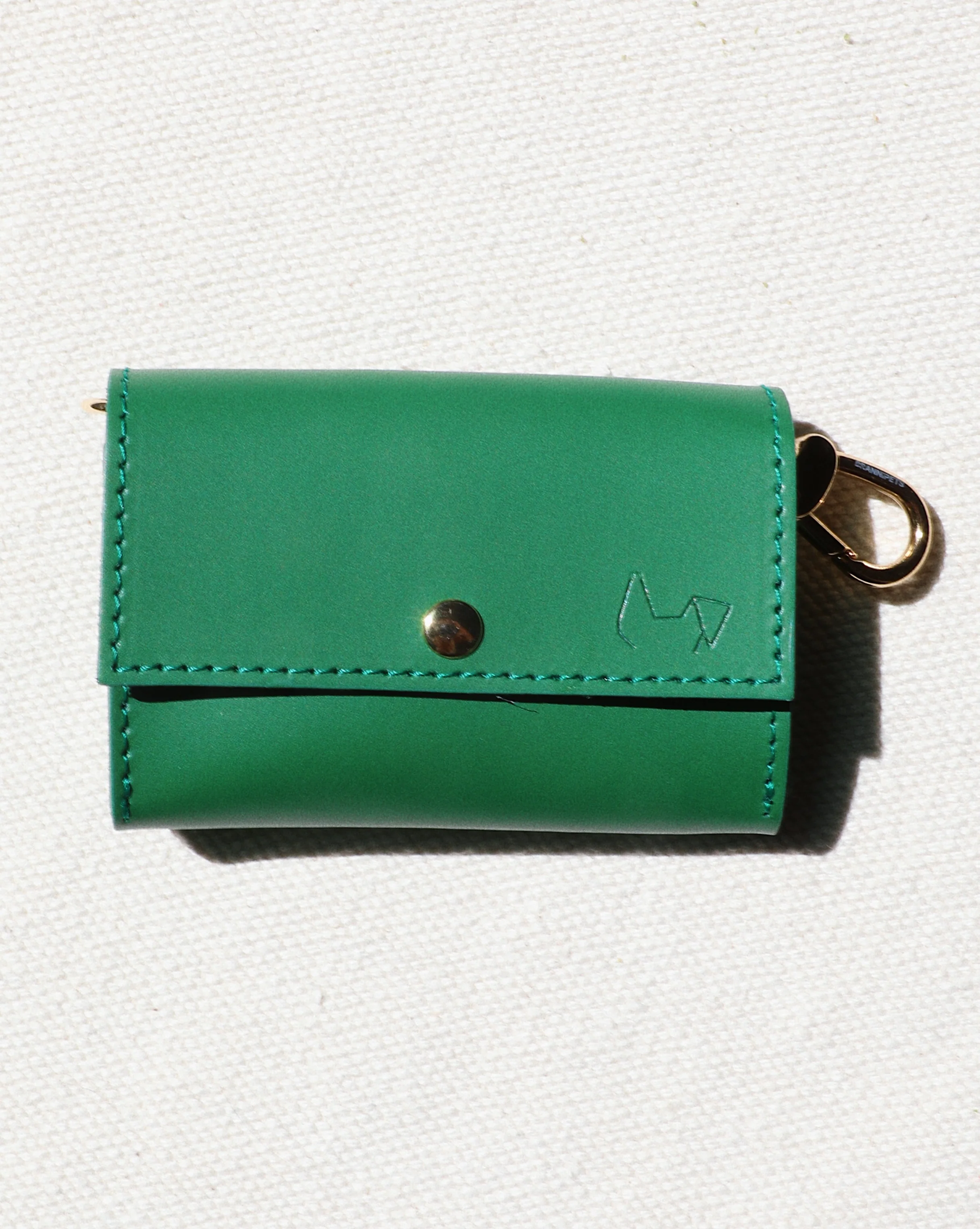 Rocco Green Leather Waste Bag Holder - Image 2