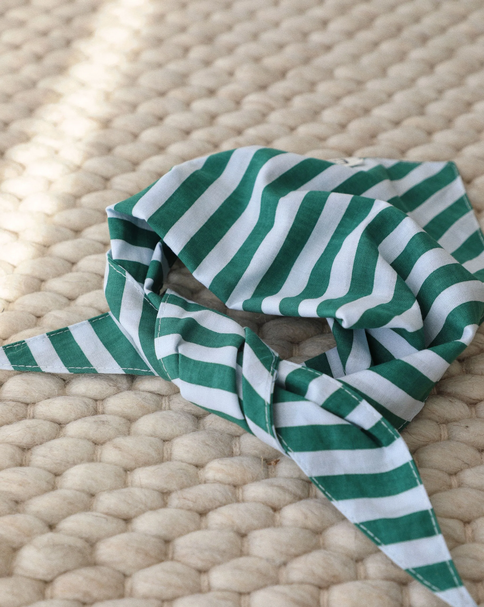 Yacht Walk Green Stripe Crew Bandana - Image 2