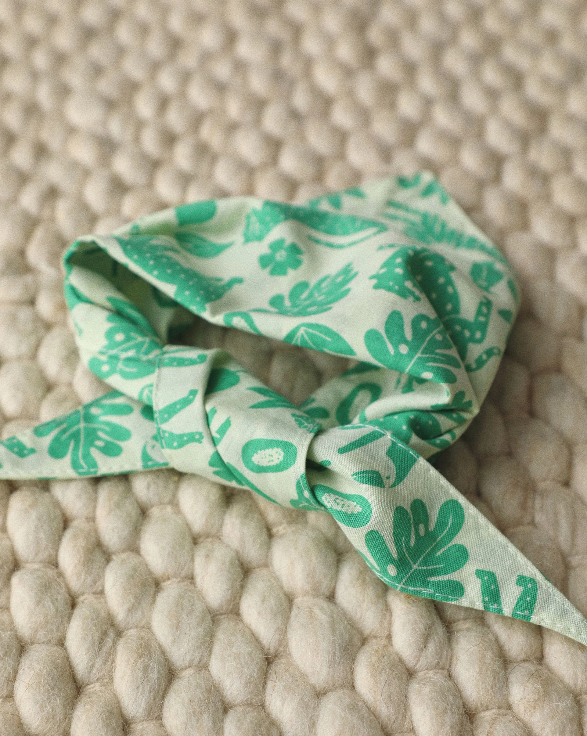Tall Tails Green Print Dog Bandana - Image 3