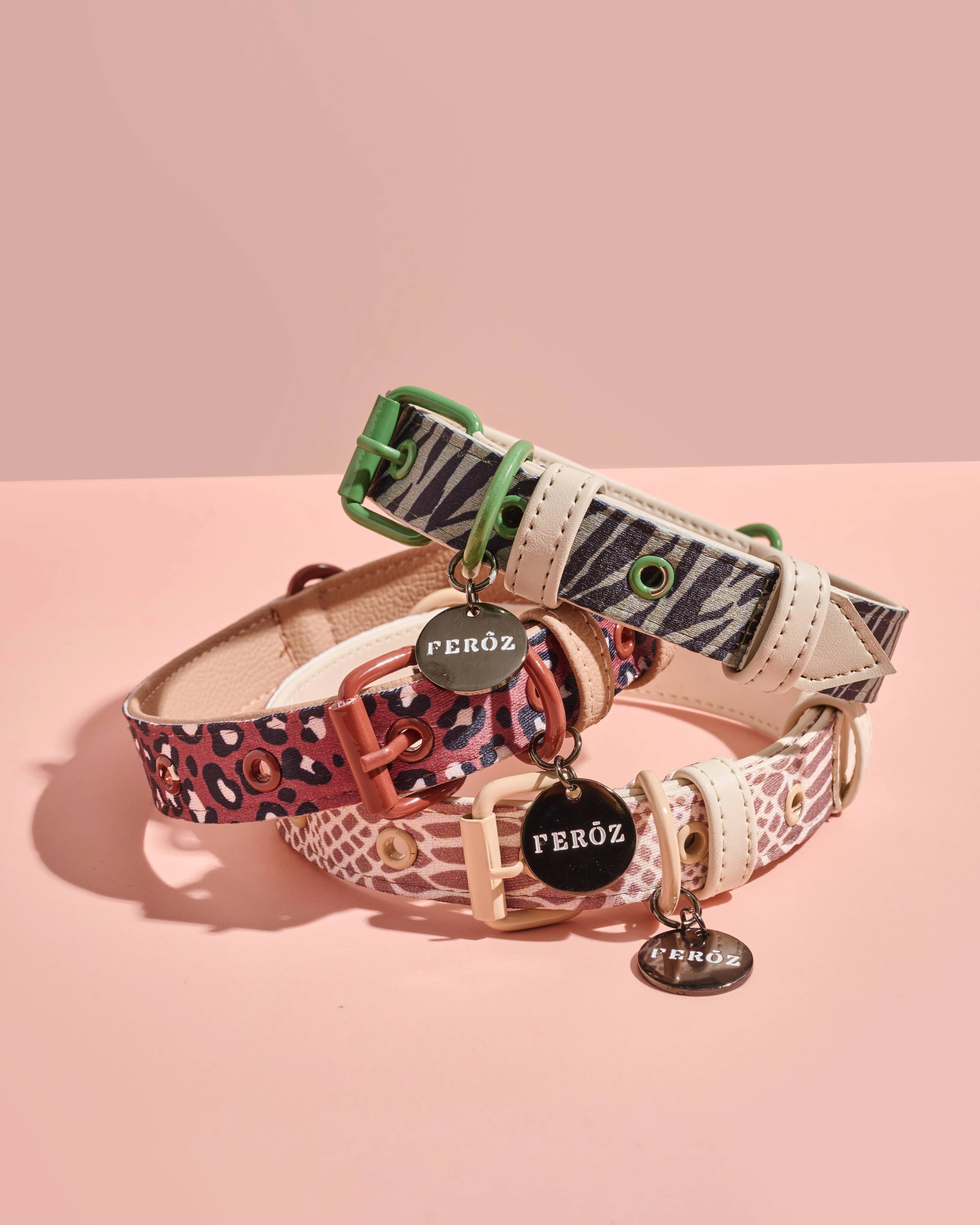 Fierce + Fab Green Zebra Dog Collar - Image 4
