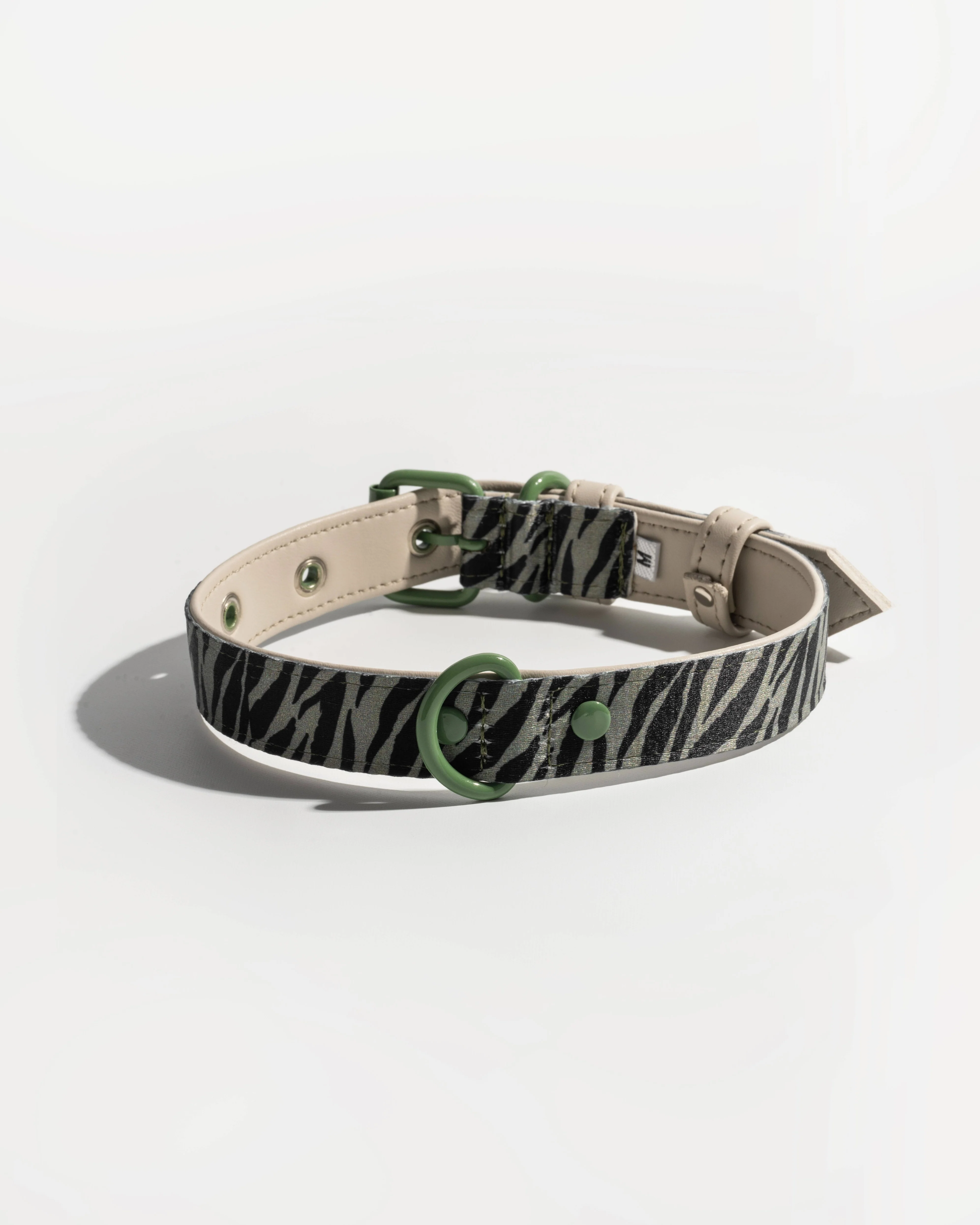 Fierce + Fab Green Zebra Dog Collar - Image 5
