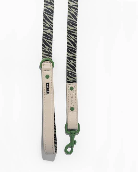 Fierce + Fab Green Zebra Dog Leash - Image 3