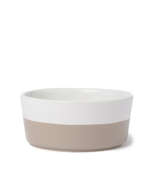 Nibbles + Bits Vintage Grey Ceramic Dog Bowl