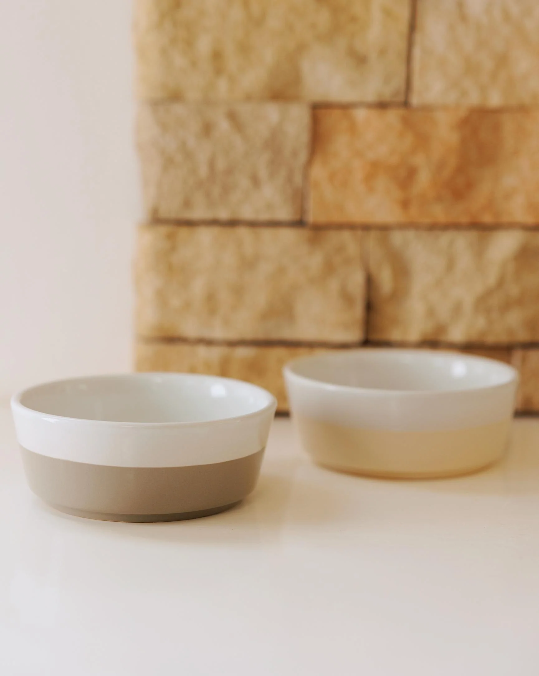 Nibbles + Bits Vintage Grey Ceramic Dog Bowl - Image 2
