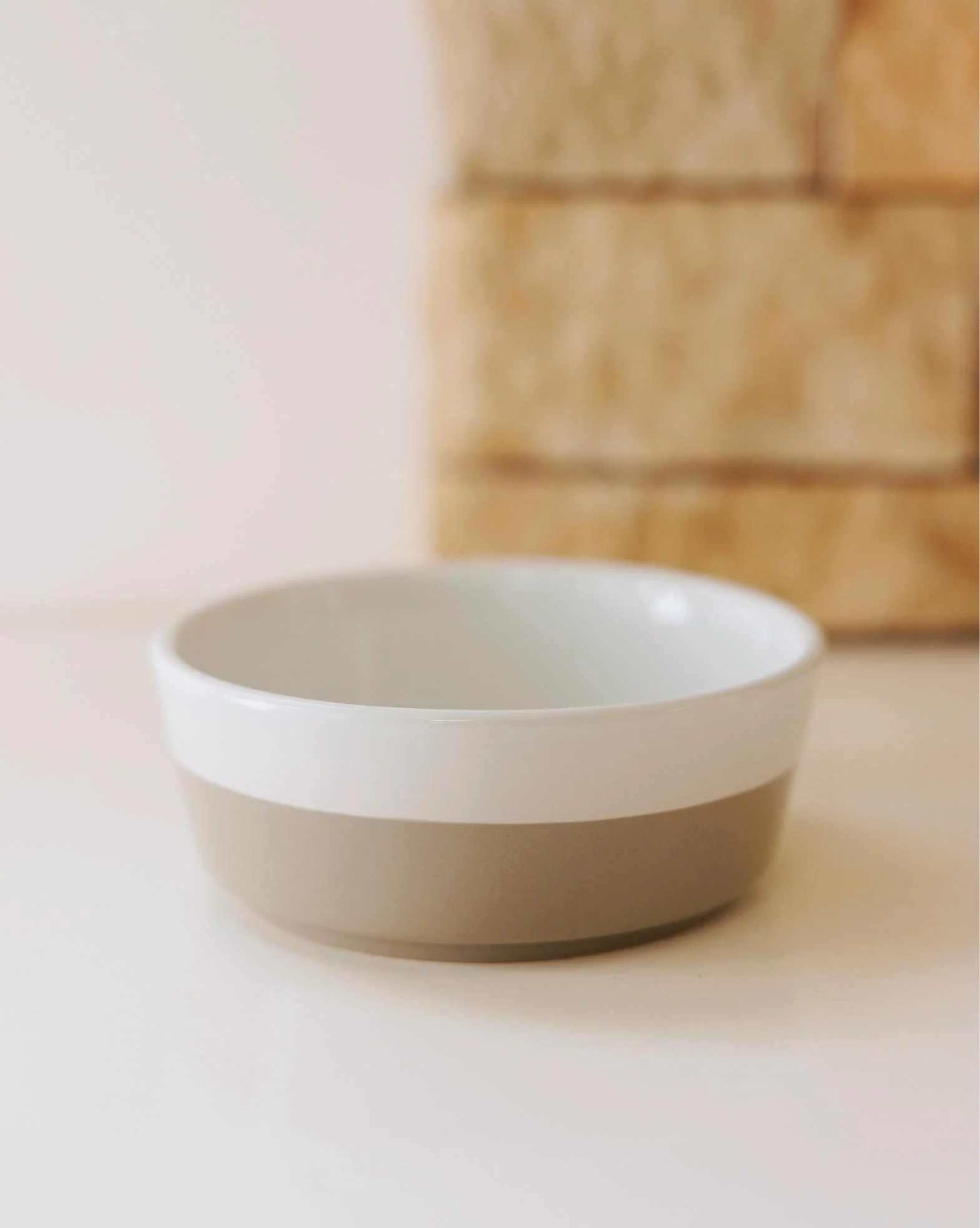 Nibbles + Bits Vintage Grey Ceramic Dog Bowl - Image 3