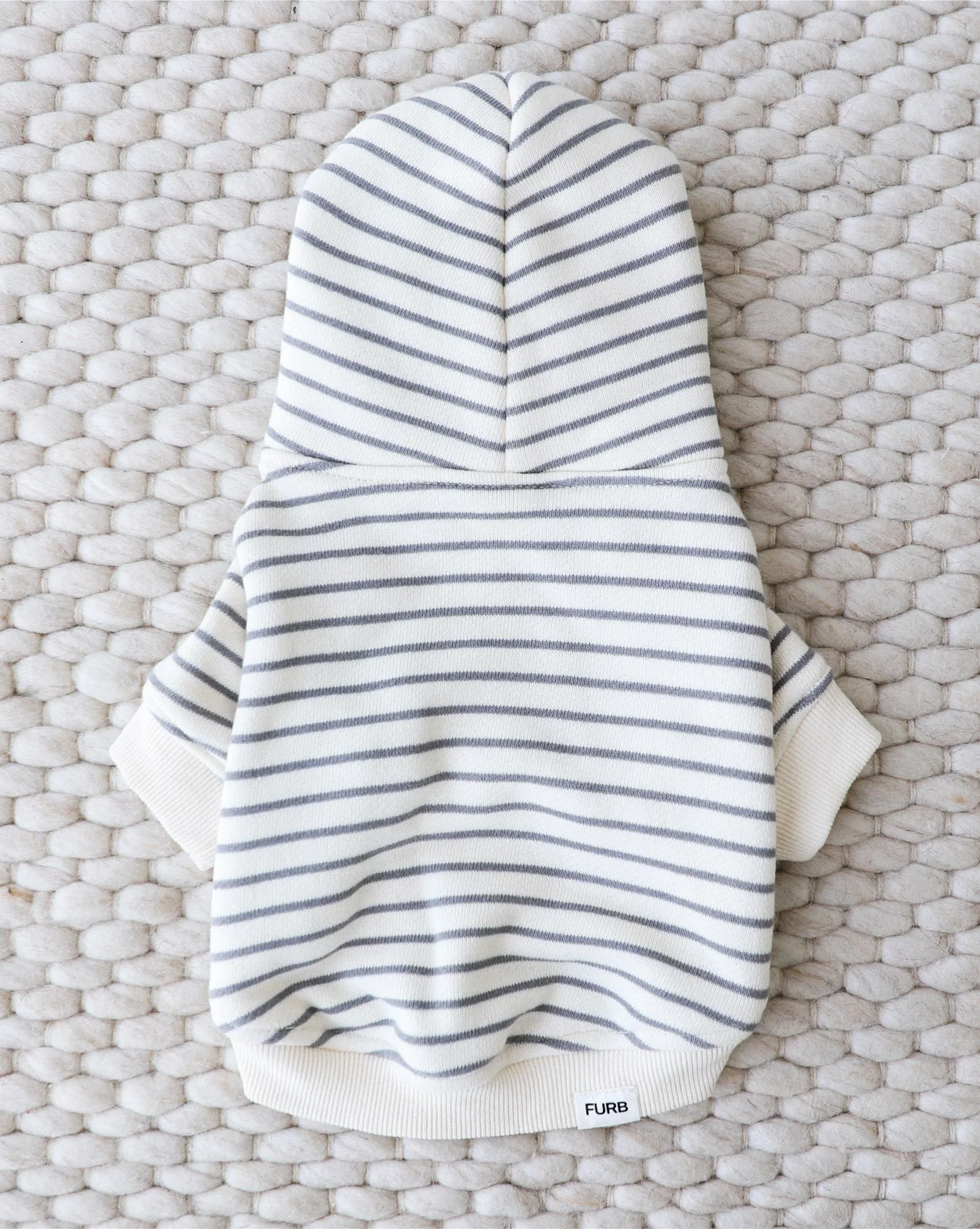 Ziggy Grey Stripe Dog Hoodie - Image 3