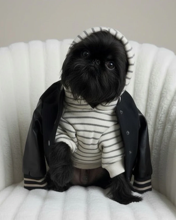 Ziggy Grey Stripe Dog Hoodie - Image 9