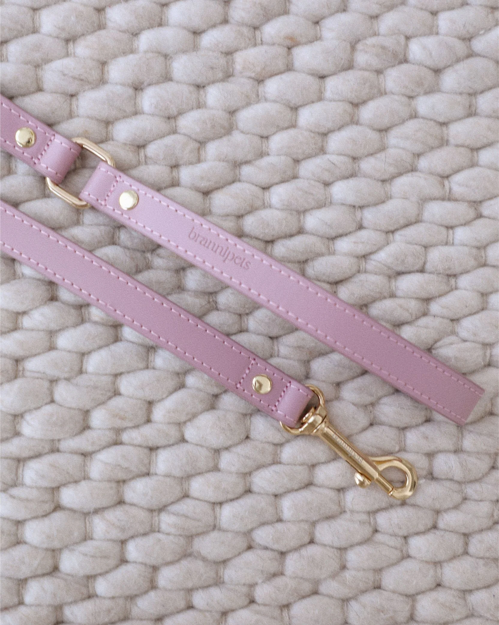 Nara Mauve Leather Dog Leash - Image 2