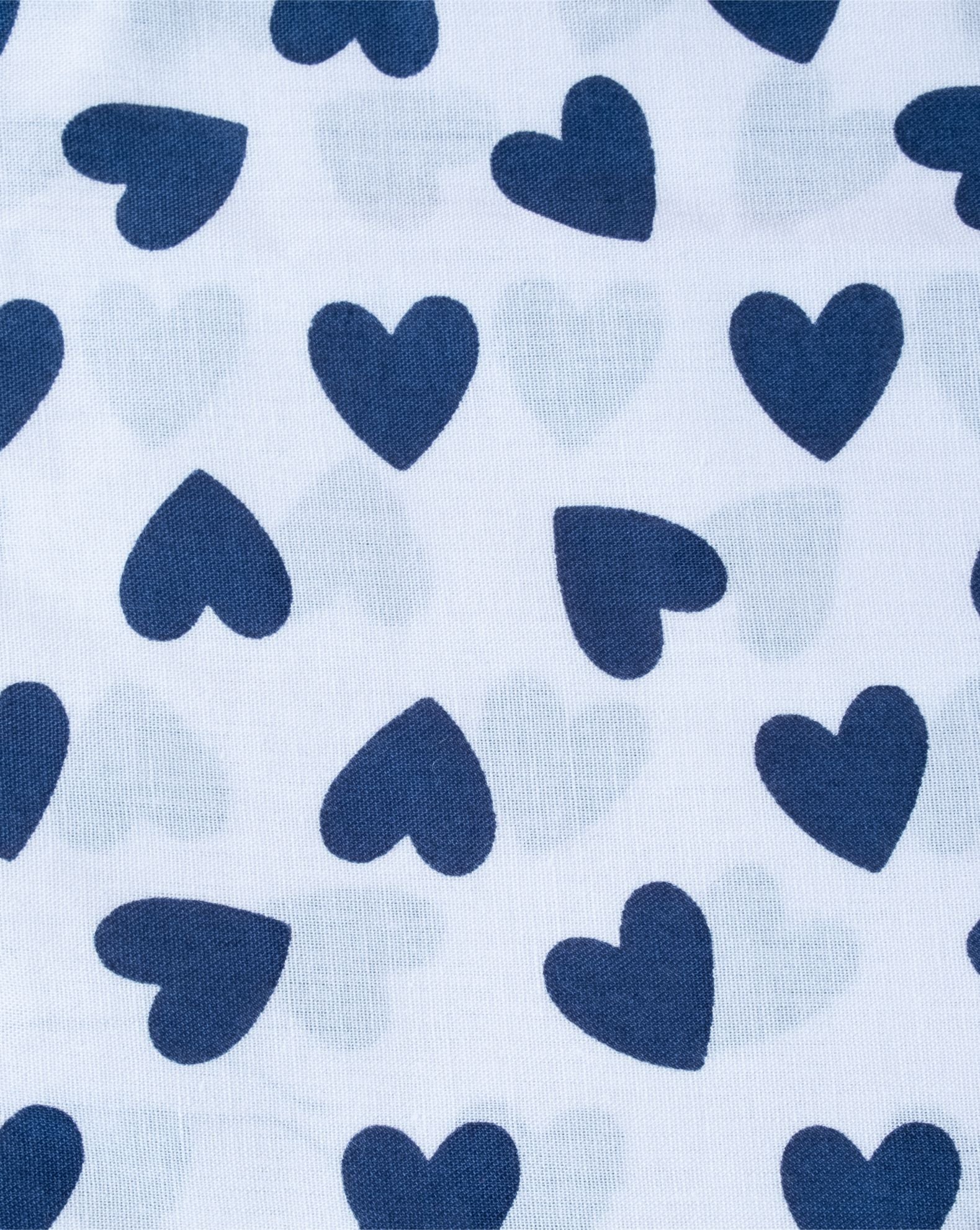 Cupid's Bow Blue Heart Print Bandana - Image 4