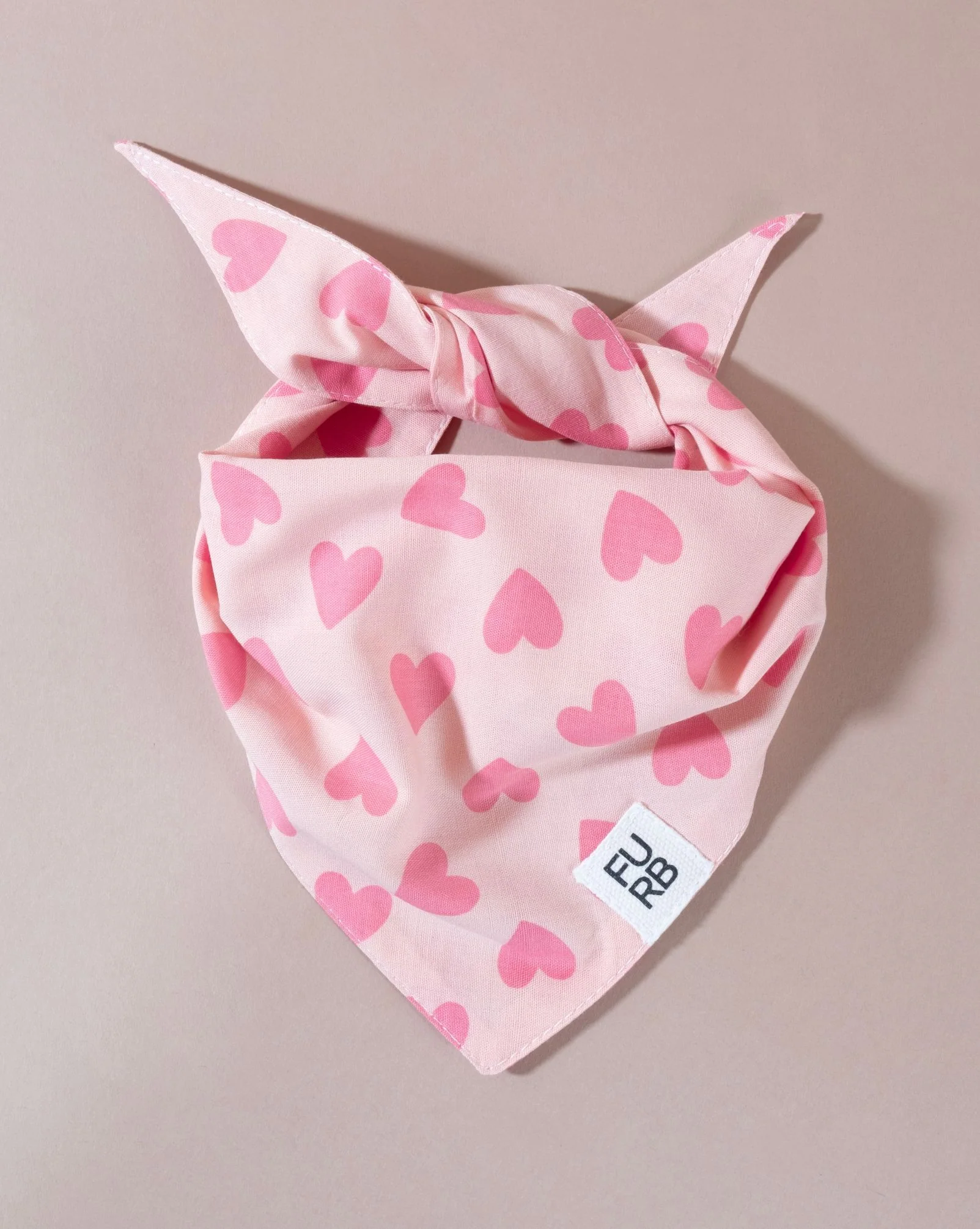 Cupid's Bow Pink Heart Print Bandana