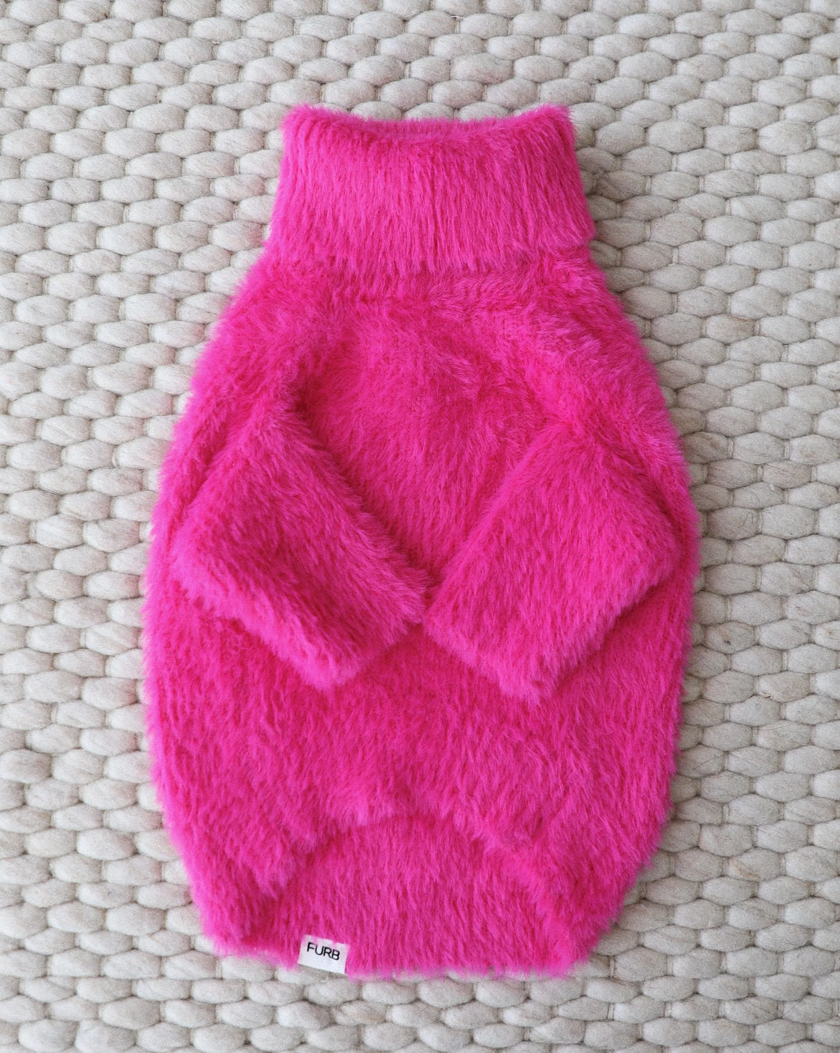 Bobbi Hot Pink Eyelash Knit Dog Sweater - Image 2