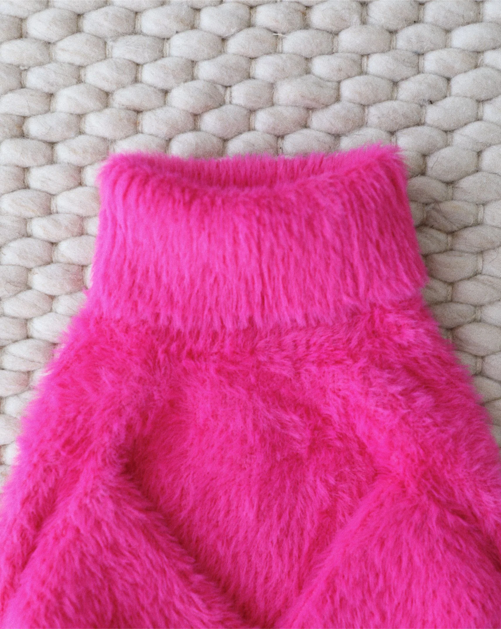 Bobbi Hot Pink Eyelash Knit Dog Sweater - Image 6