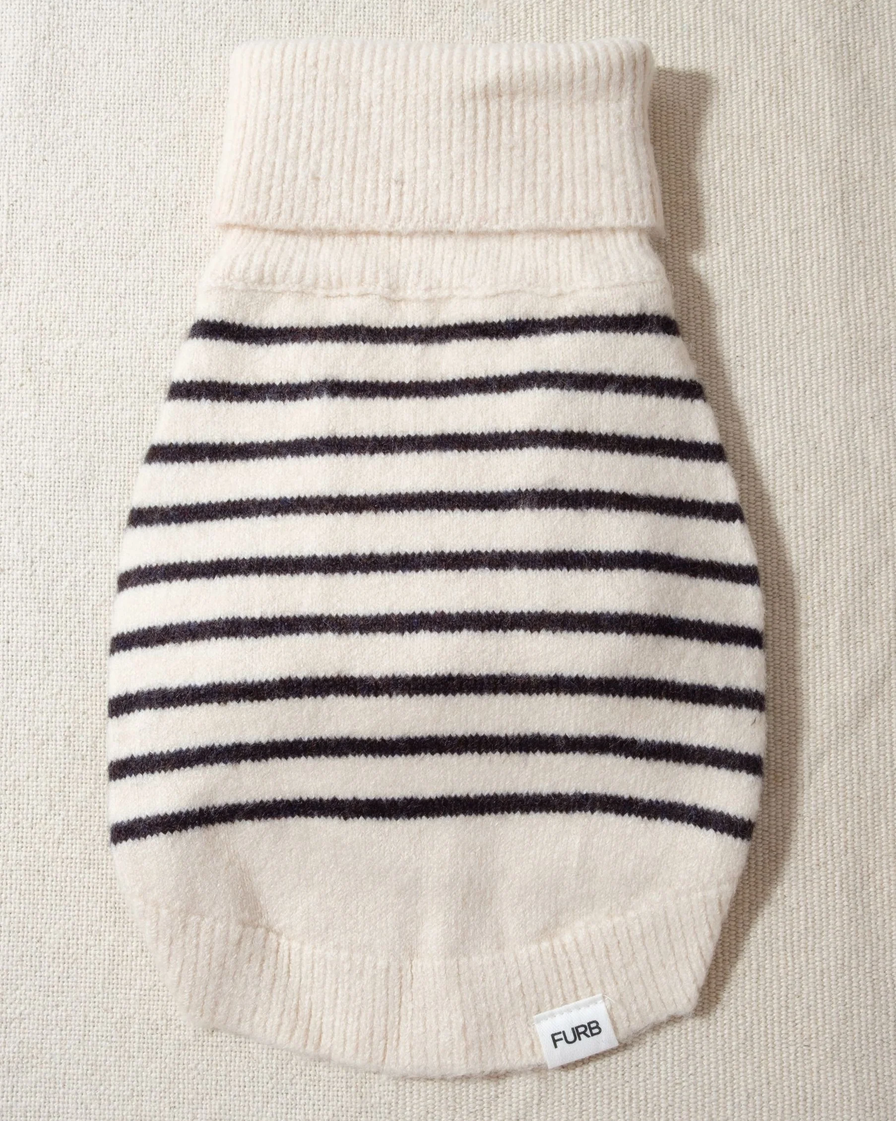 Finley Ivory + Black Striped Dog Sweater - Image 4