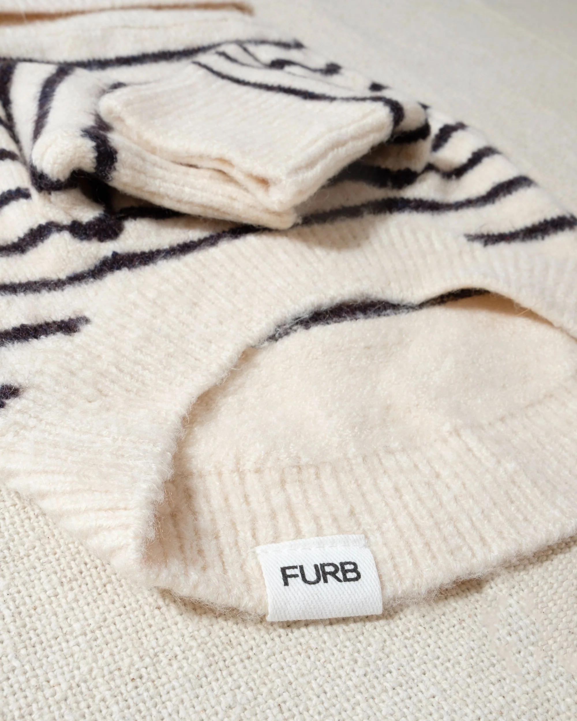 Finley Ivory + Black Striped Dog Sweater - Image 5
