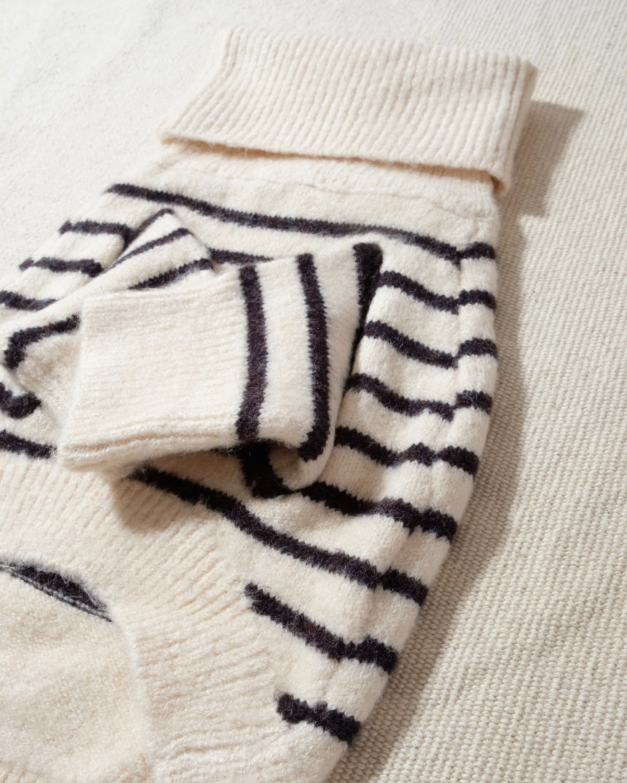 Finley Ivory + Black Striped Dog Sweater - Image 6