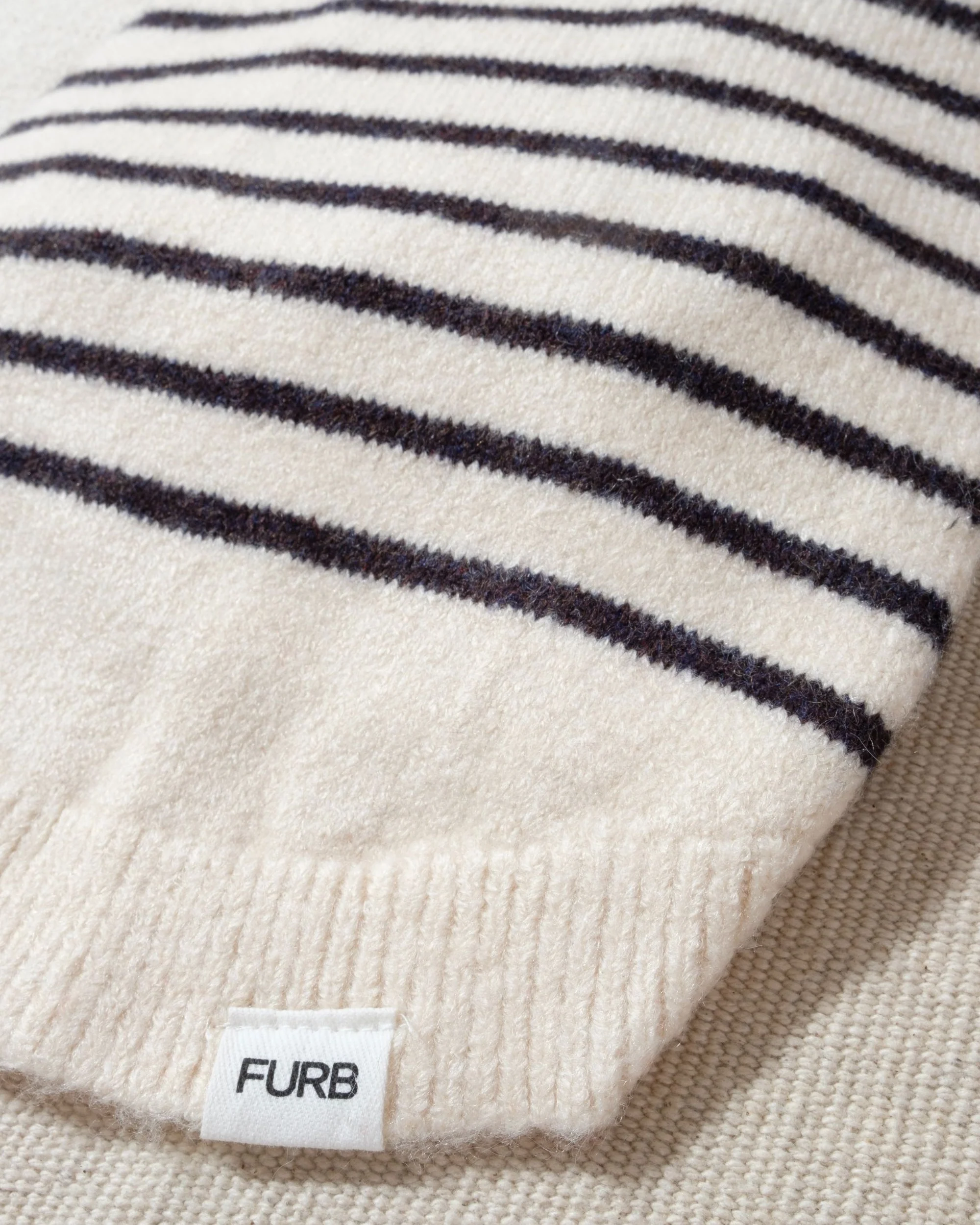 Finley Ivory + Black Striped Dog Sweater - Image 9