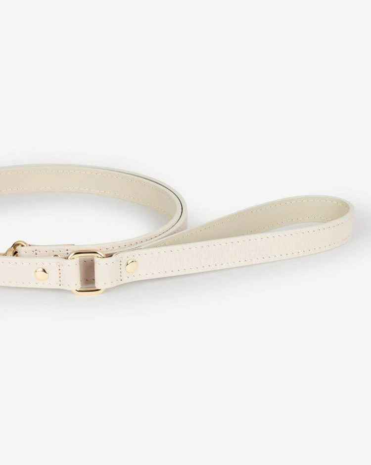Nara Ivory Leather Dog Leash - Image 3