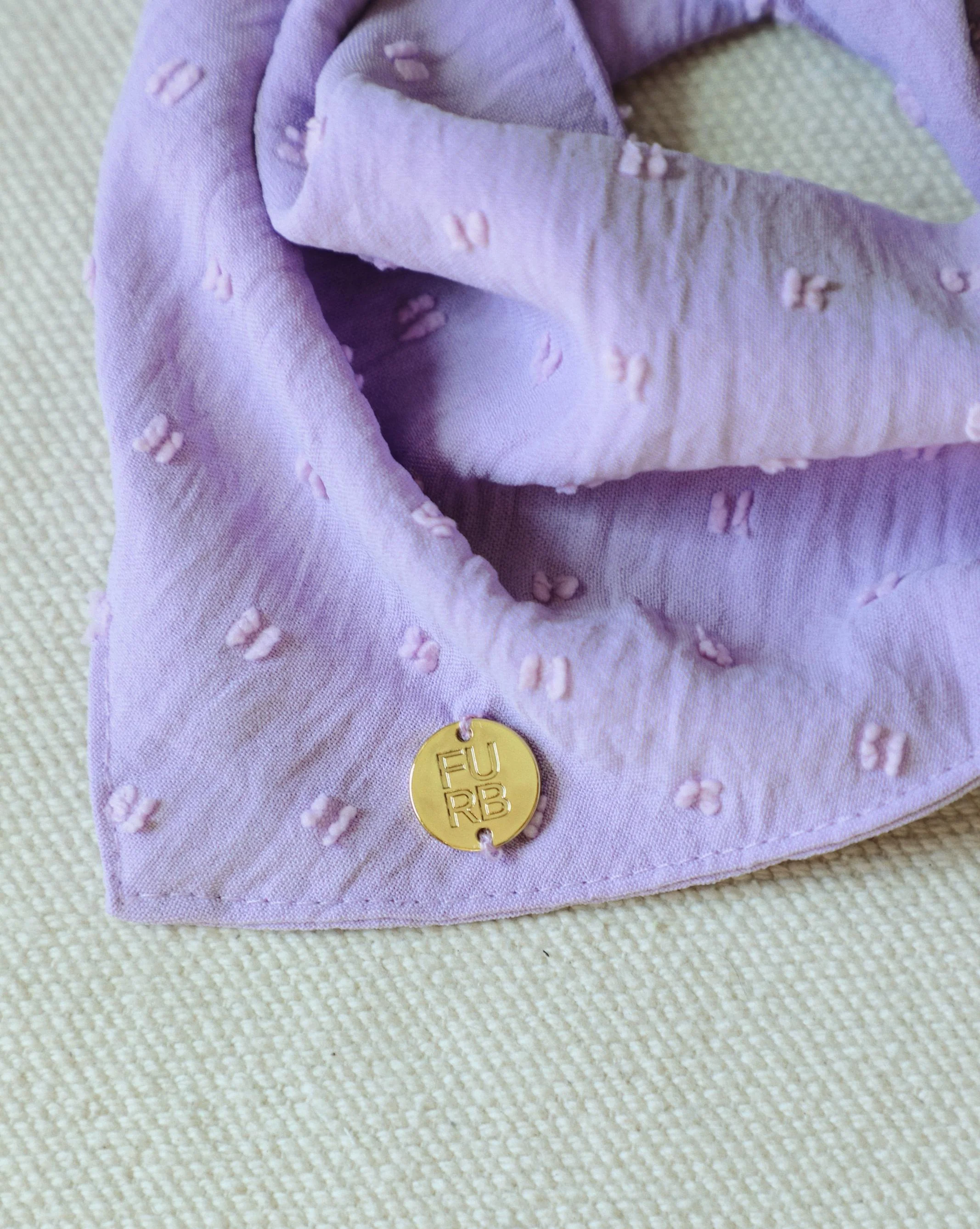 Only the Best Bandana in Lavender Swiss Dot - Image 2