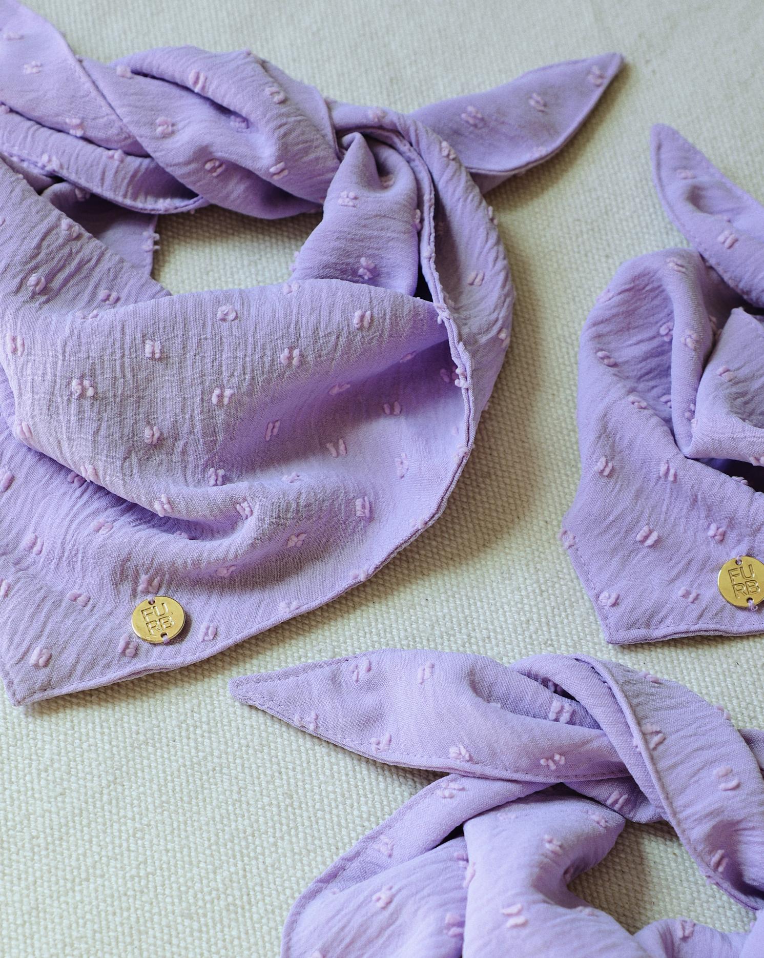 Only the Best Bandana in Lavender Swiss Dot - Image 3