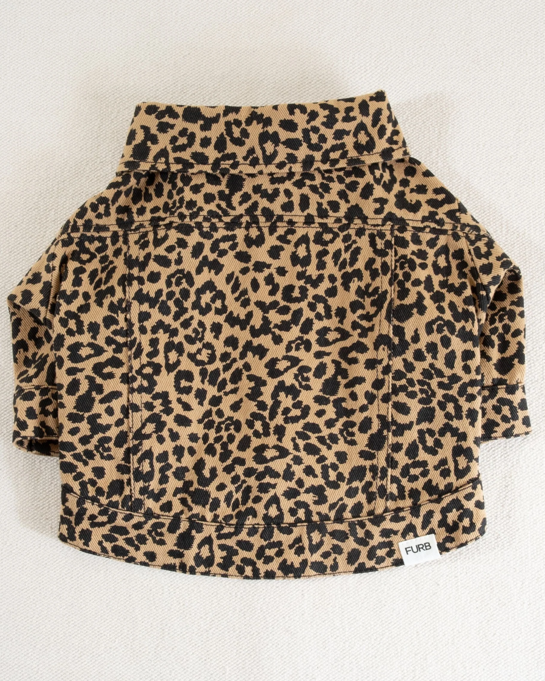 Ozzie Leopard Denim Dog Jacket - Image 6