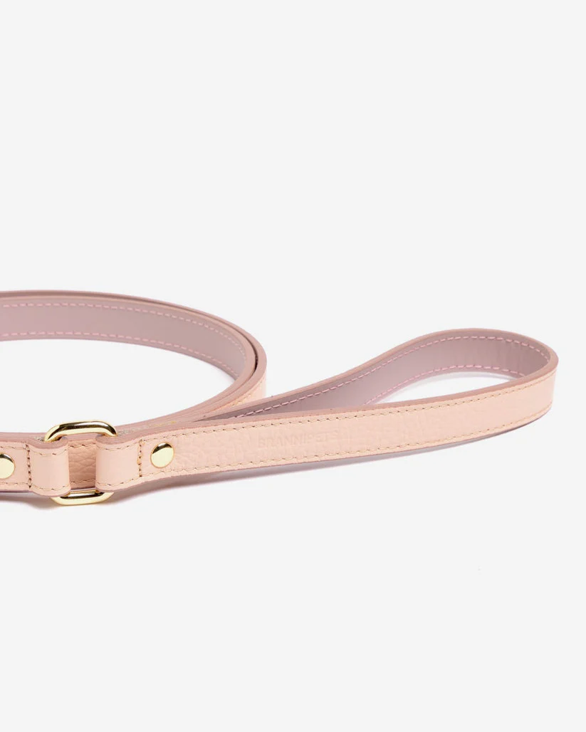Nara Light Pink Leather Dog Leash - Image 4