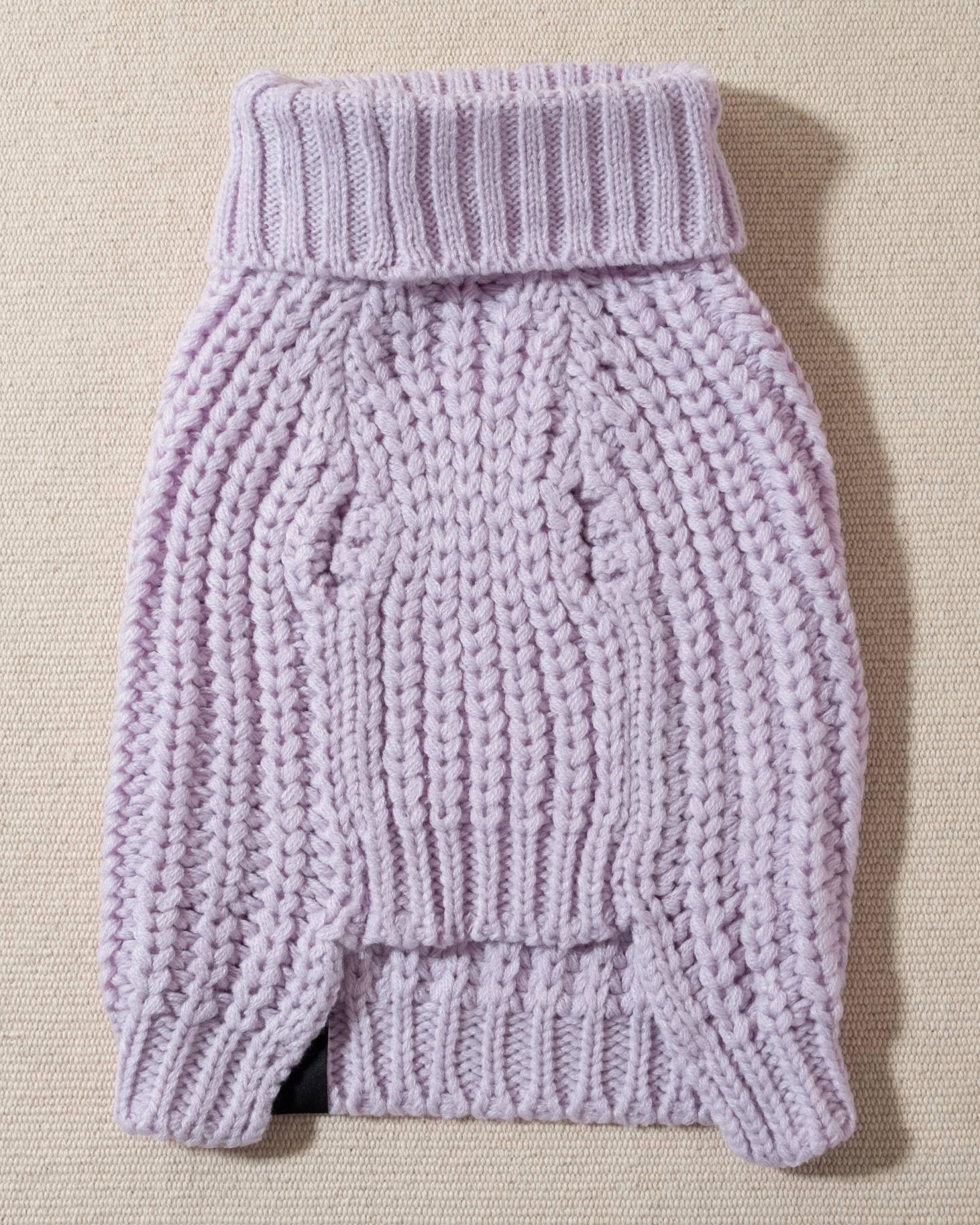 Adele Lilac Turtleneck Dog Sweater - Image 3