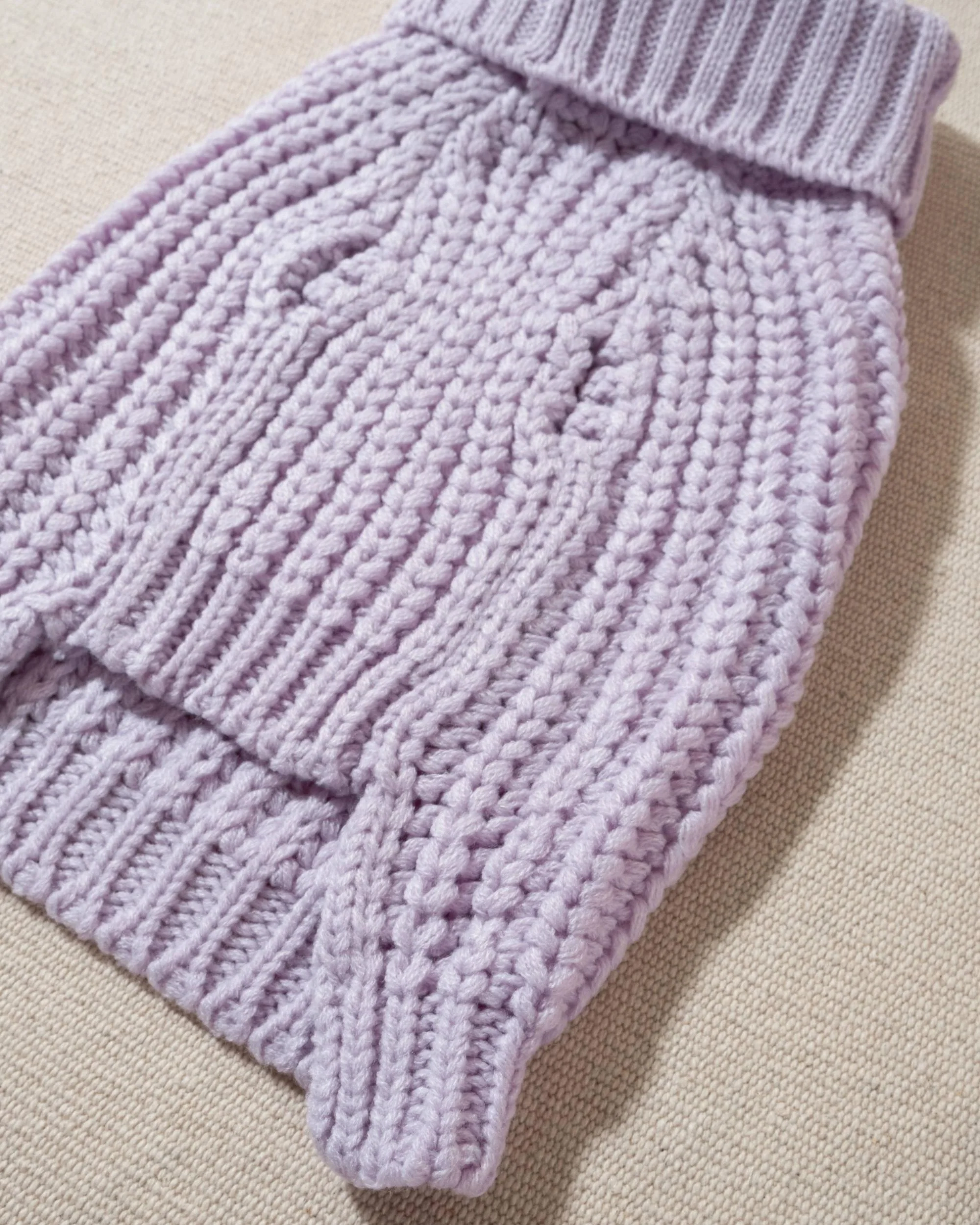 Adele Lilac Turtleneck Dog Sweater - Image 4