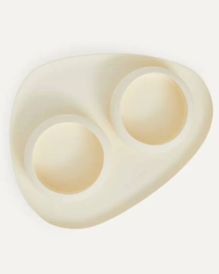Dinner Is Served Bubble Bowl + Mat Set, Ivory