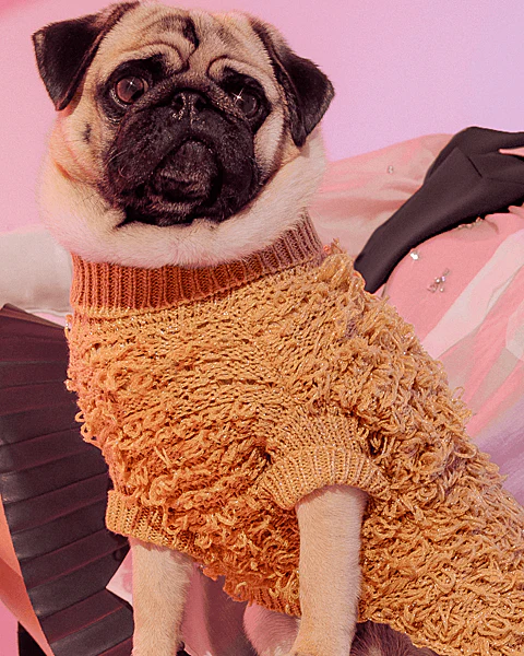 Starlet Metallic Gold Curly Knit Jumper - Image 2