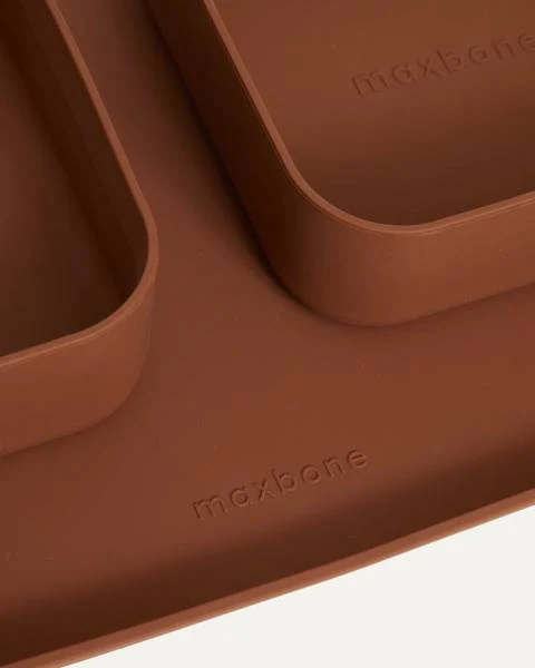 Hip To Be Square Dog Bowl + Mat Set, Brown - Image 5