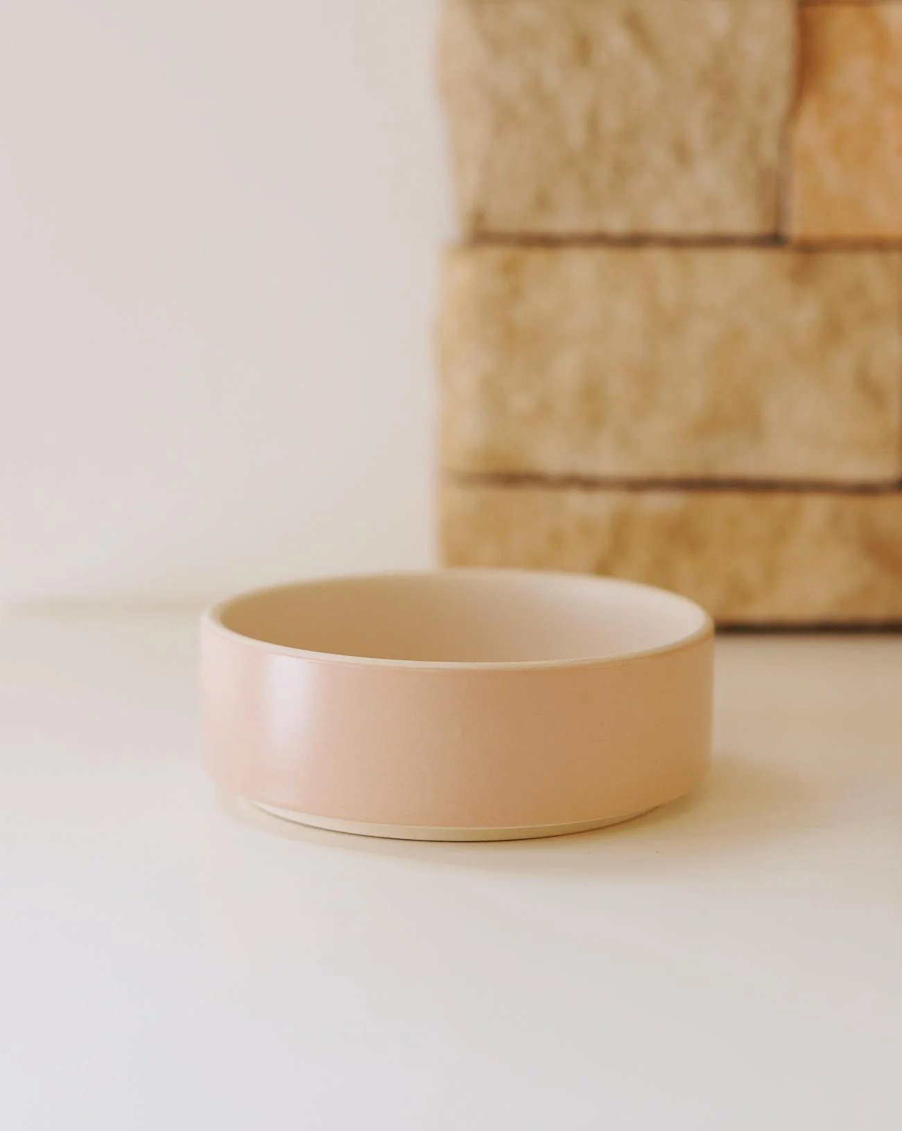 Bowled Over Modern Blush Dog Bowl - Image 3