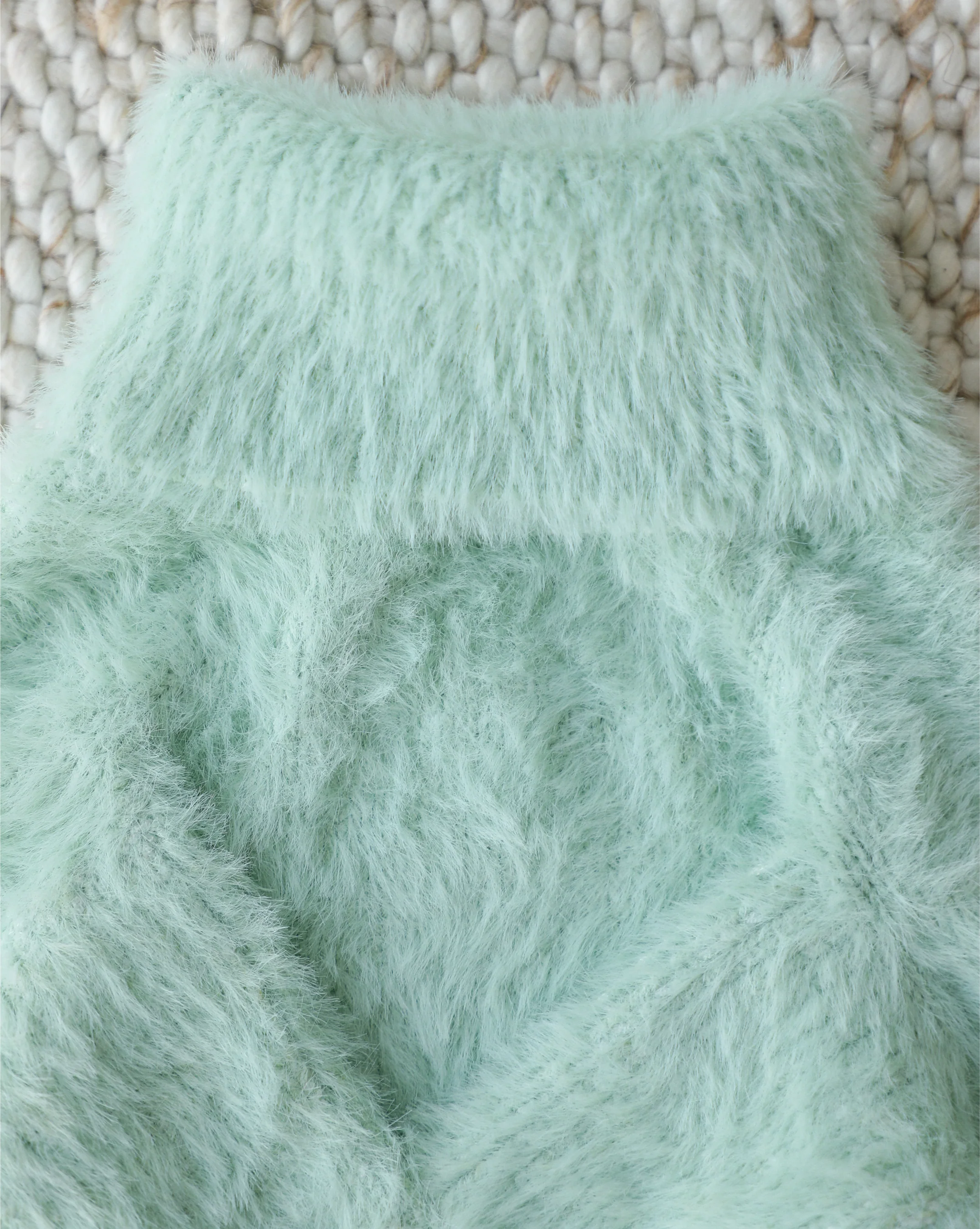 Bobbi Mint Eyelash Knit Dog Sweater - Image 3