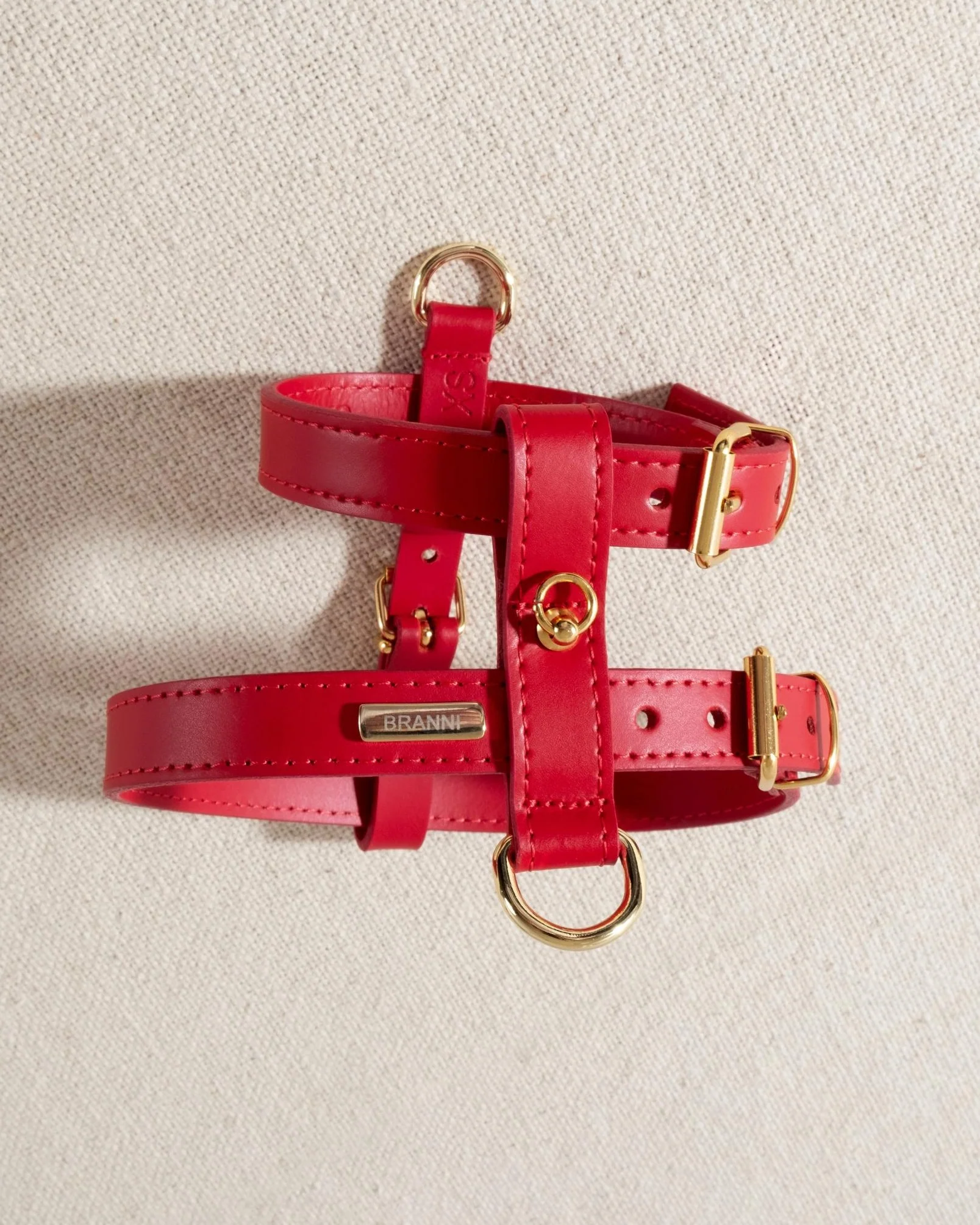 Palermo Red Leather Dog Harness - Image 4