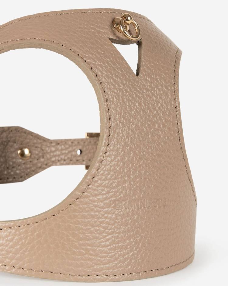 Luca Taupe Leather Dog Harness - Image 4