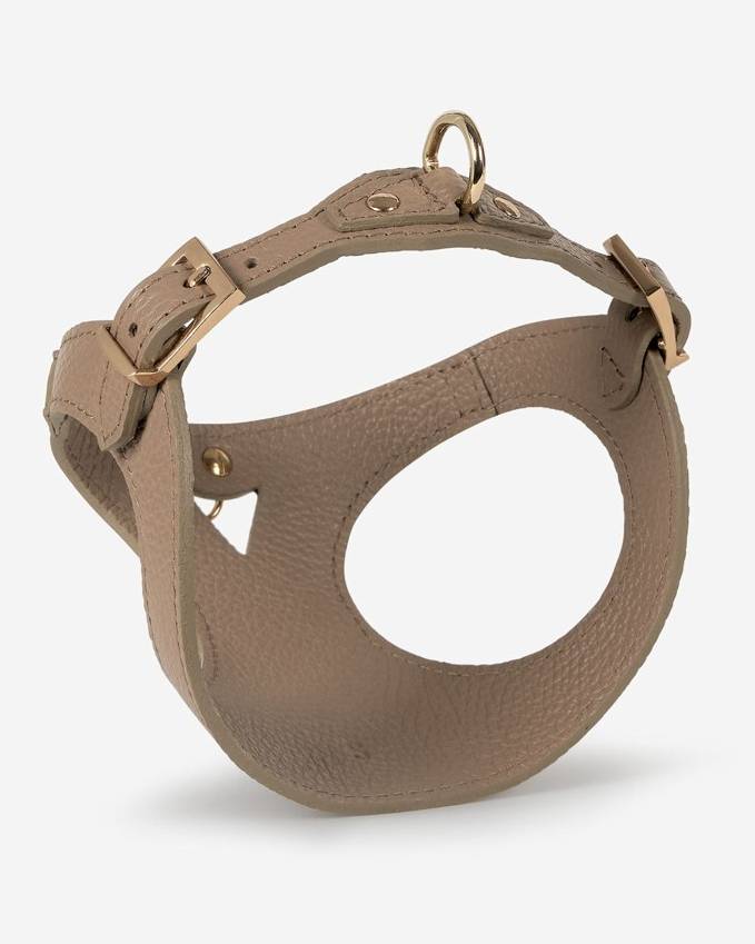Luca Taupe Leather Dog Harness - Image 5