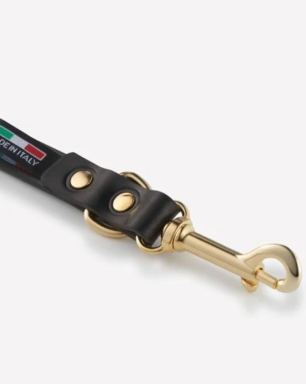 Multi-Position Black Leather Dog Leash - Image 6