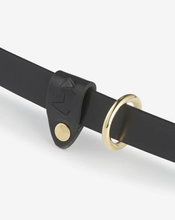Multi-Position Black Leather Dog Leash - Image 7