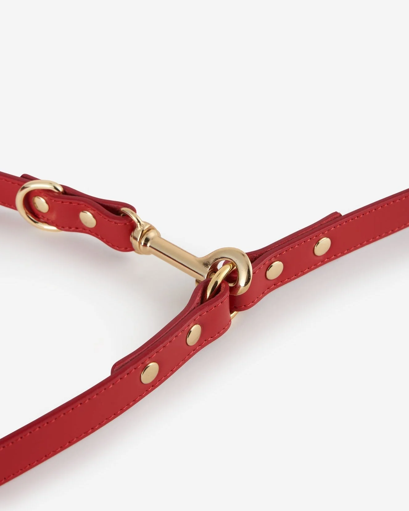 Multi-Position Red Leather Dog Leash - Image 5