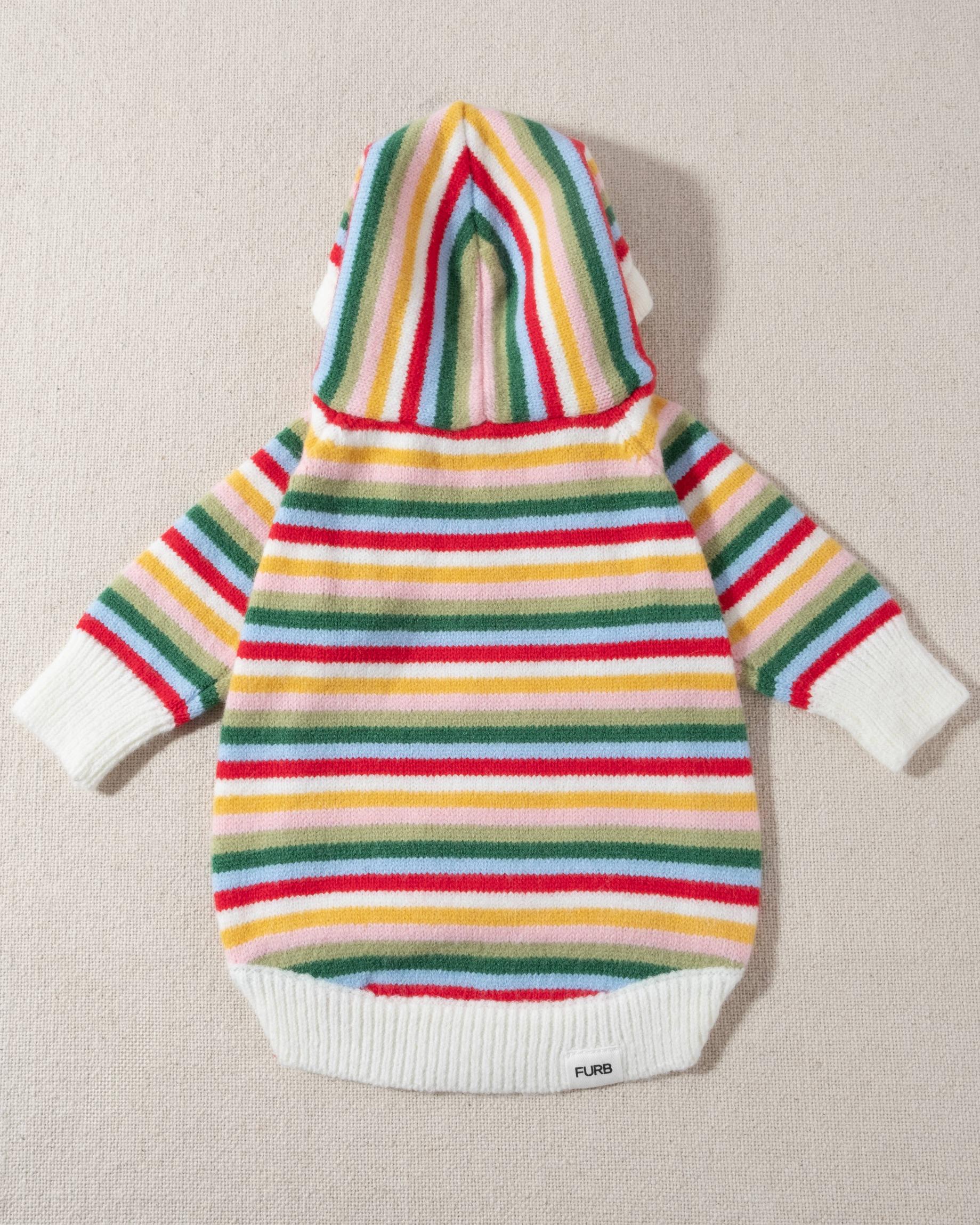 Venice Multi Stripe Dog Hoodie - Image 4