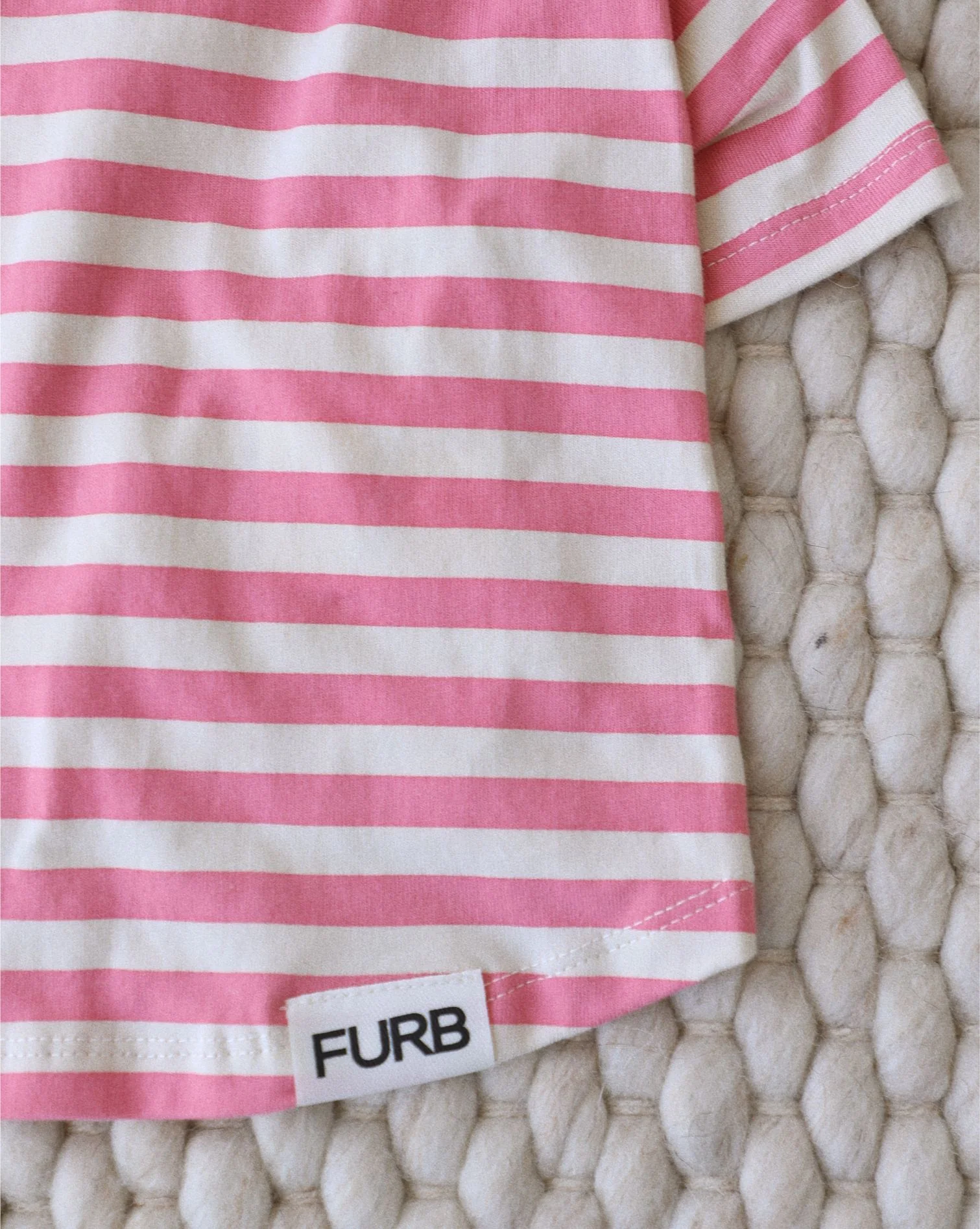 Tickled Pink Striped Dog T-Shirt - Image 4