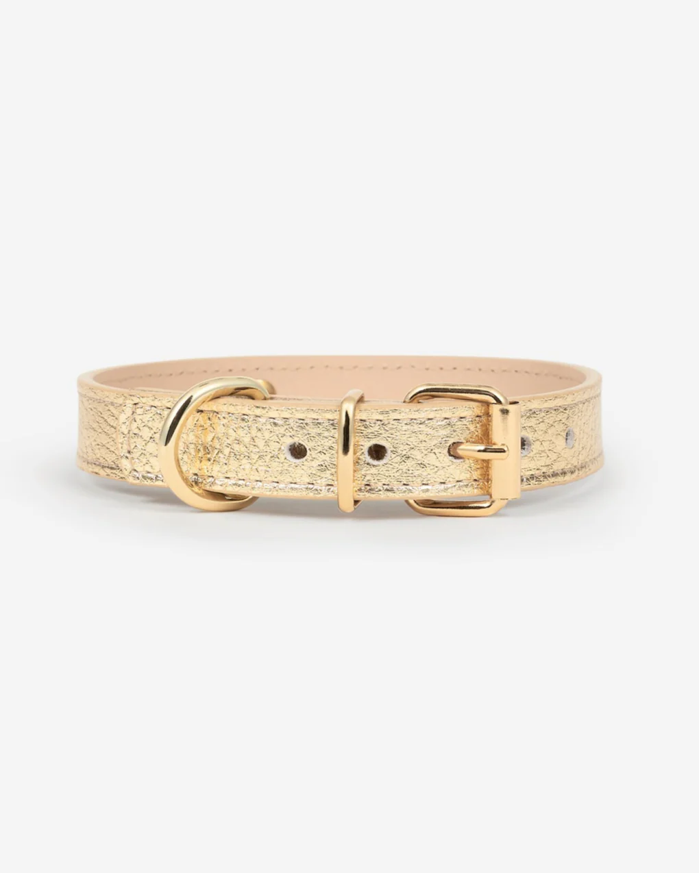 Nara Leather Skinny Collar in Gold
