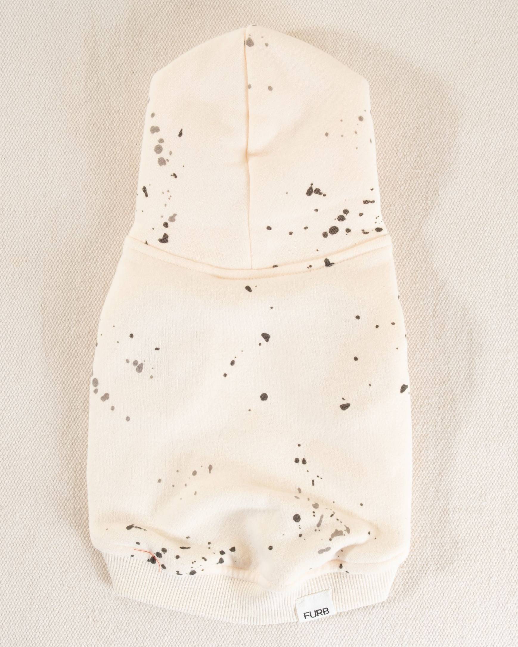 Bradley Ivory Paint Splatter Short Sleeve Dog Hoodie - Image 6