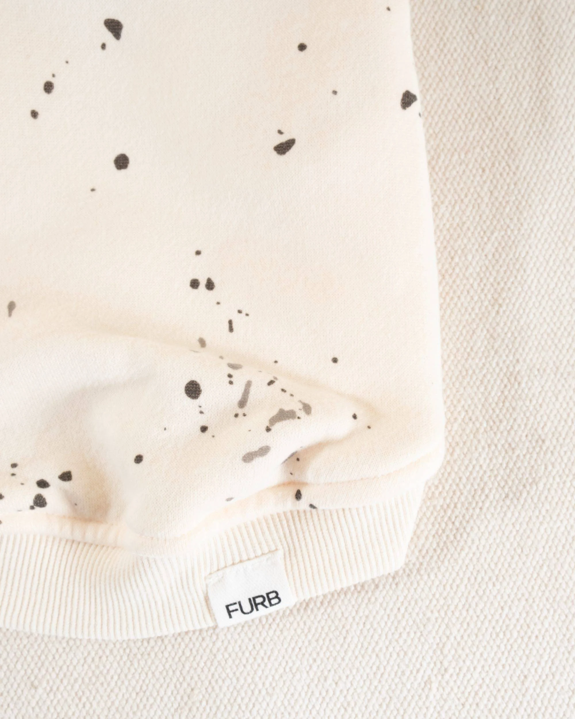 Bradley Ivory Paint Splatter Short Sleeve Dog Hoodie - Image 9