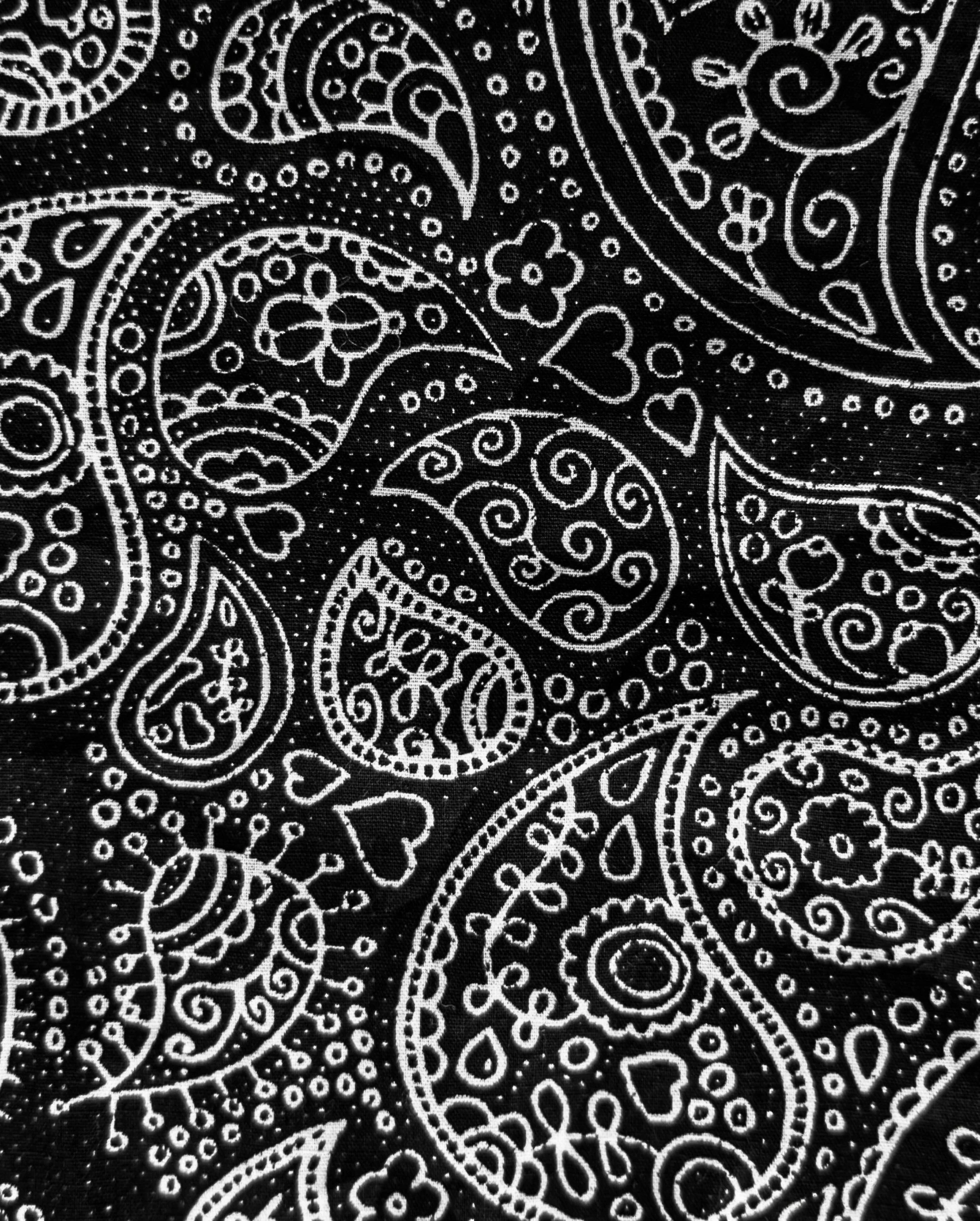 Ozzie Black Paisley Print Dog Bandana - Image 5