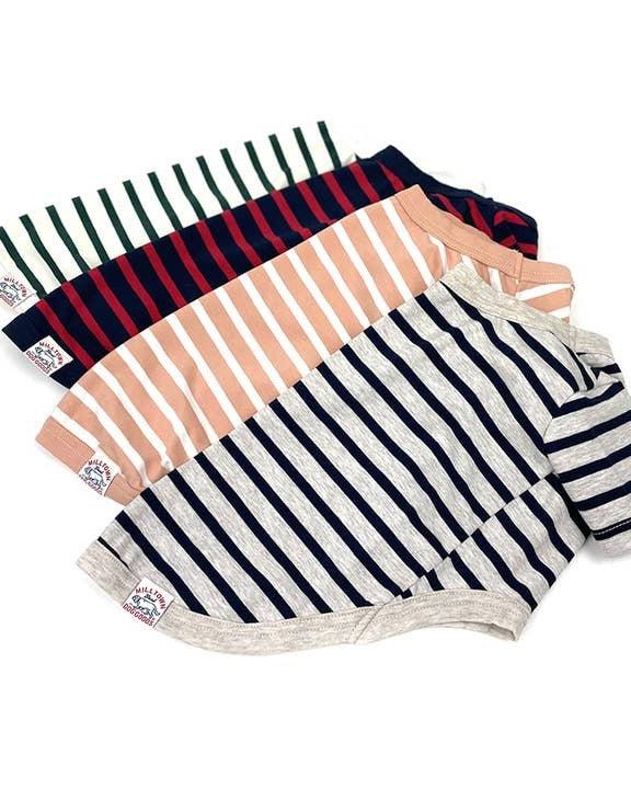 Tiny Gondolier Peach + Cream Stripe Tee - Image 4
