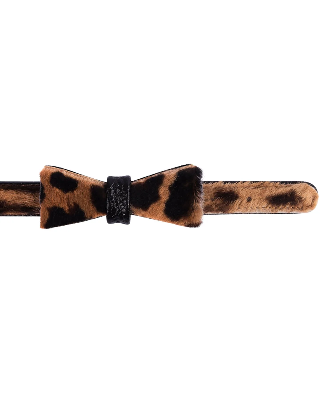 Call of the Jungle Leopard Pony Fur Bow Tie - Image 3