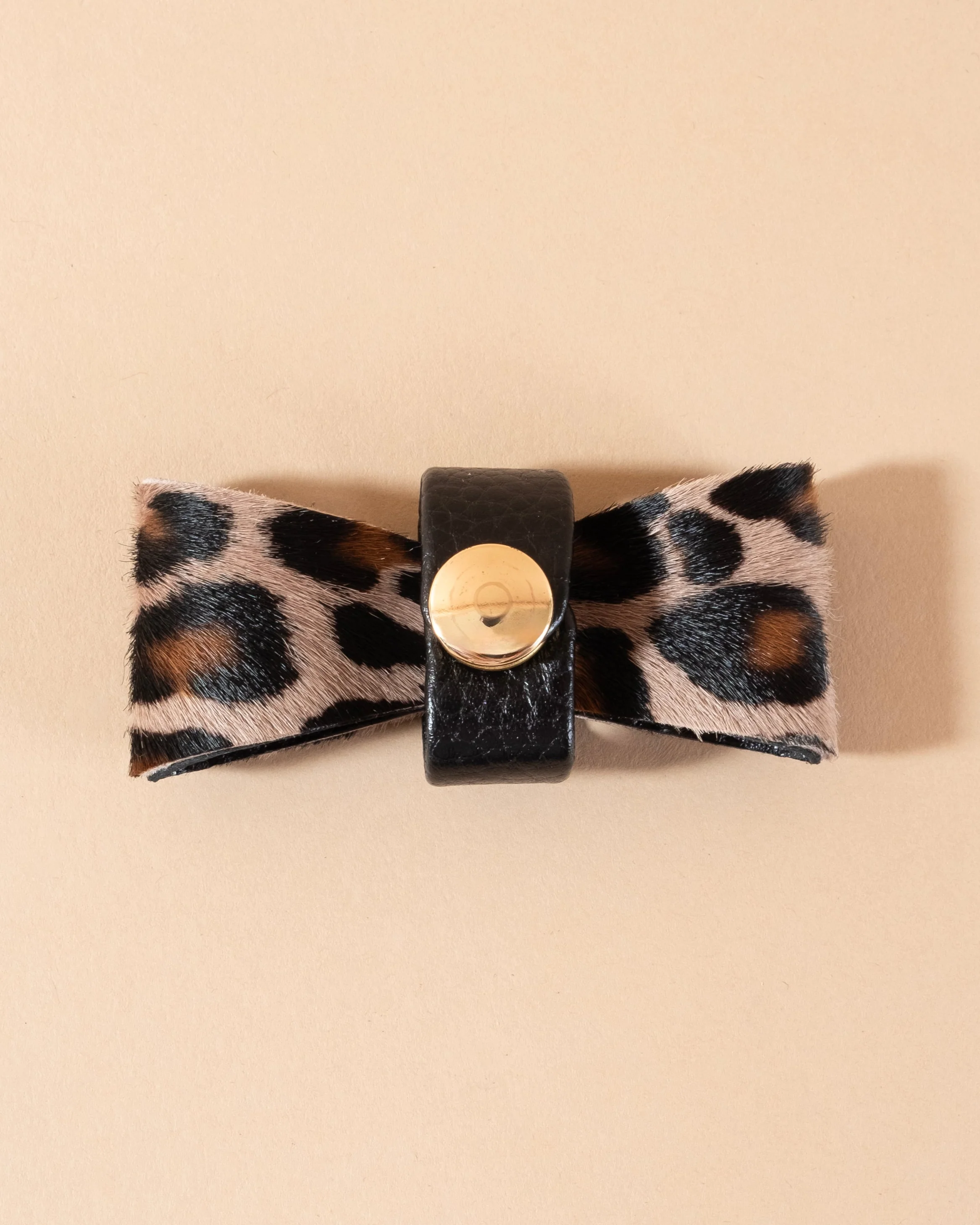 Spot-On Leopard Pony Hair Bow Tie - Image 2