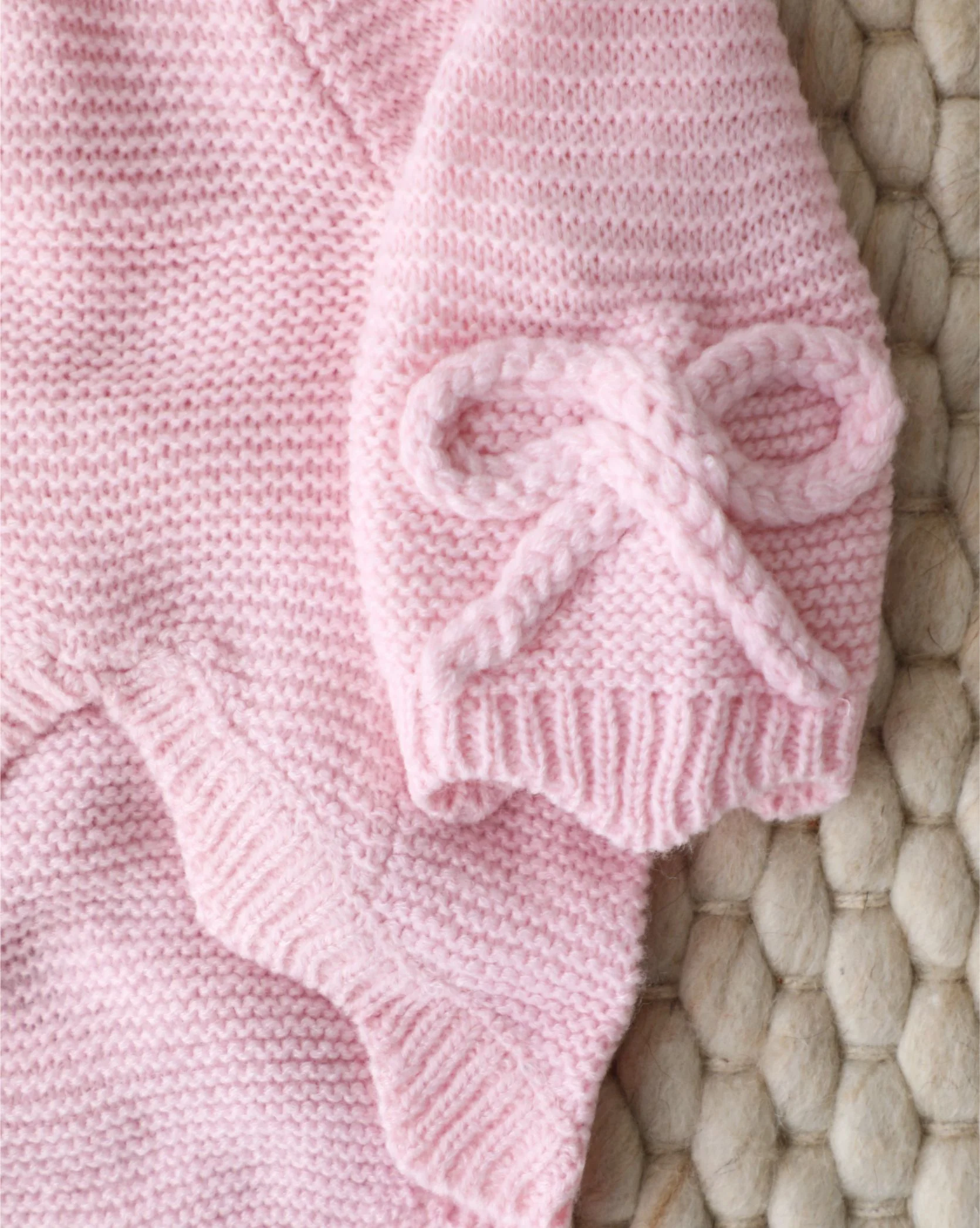 Lilah Pink Scalloped Detail Dog Sweater - Image 5