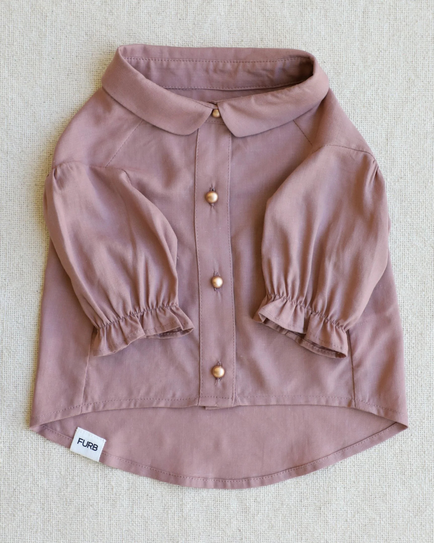 Mon Petit Rose Linen Dog Blouse
