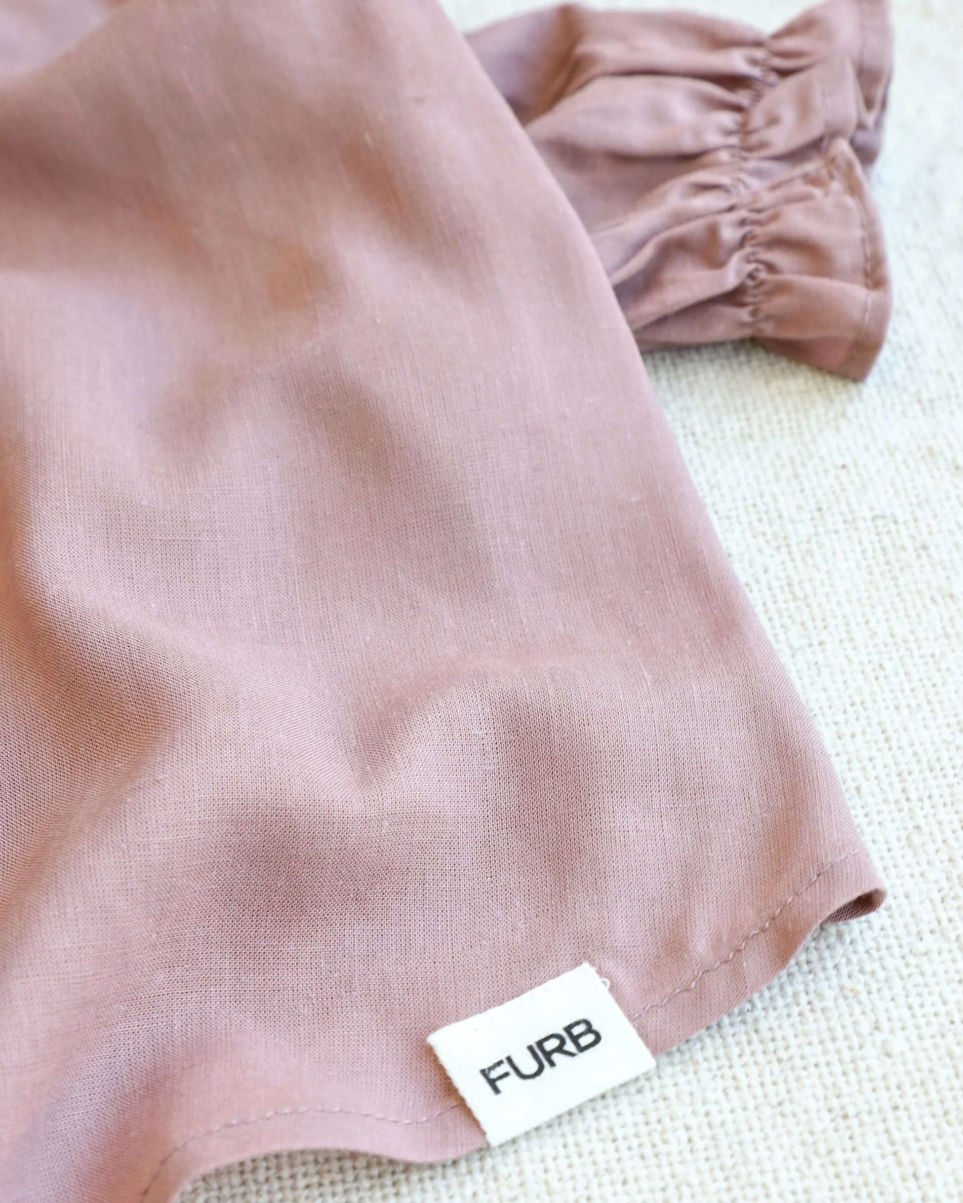 Mon Petit Rose Linen Dog Blouse - Image 4